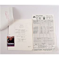 Star Trek VI Original Kerla (Paul Rossilli) Shooting Schedule & Signed Trading Card