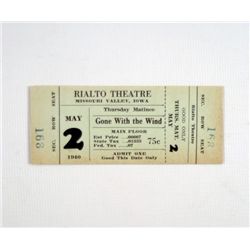 Gone With The Wind Original First Run Theater Ticket