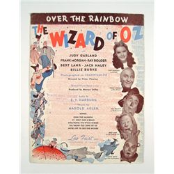 Wizard Of Oz Over The Rainbow Original Sheet Music