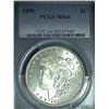 Image 1 : 1898 MORGAN SILVER DOLLAR MS64 PCGS