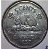 Image 1 : Canada - 5 Cent - 1957 - Circulated