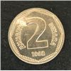 Image 1 : Yugoslavia - 2 Dinara - Uncirculated