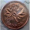 Image 1 : Canada - 1 Cent - 1958 - Red - ICCS - MS-65
