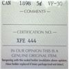 Image 3 : Canada - 5 Cents - 1898 - ICCS - VF-30
