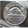 Canada - 5 Cents - 1953 - Shoulder Fold - ICCS - MS-64