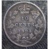 Image 1 : Canada - 10 Cents - 1894 - Obv #6 - ICCS - VF-20