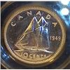 Image 1 : Canada - 10 Cents - 1949 - SPECIMEN - ICCS - SP-66