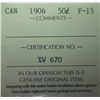 Image 3 : Canada - 50 Cents - 1906 - ICCS - F-15