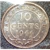 Image 1 : Newfoundland - 10 Cents - 1944C - ICCS - EF-45