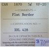 Image 3 : Canada - 5 Cents - 1870 - Flat Border - ICCS - VF-20