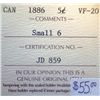 Image 3 : Canada - 5 Cents - 1886 - Small 6 - ICCS - VF-20