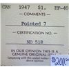 Image 3 : Canada - $1.00 - 1947 - Pointed 7 - ICCS - EF-40