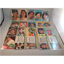 1957-1961 Baseball Cards Lot of 20 - Writing on a lot of them