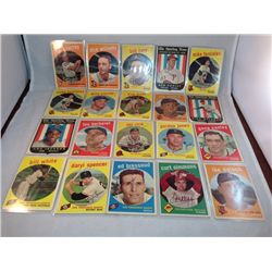 1959 Topps Lot of 20 - Writing on a lot of them