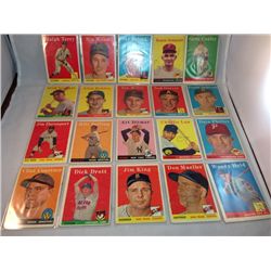 1958 Topps Lot of 20 - Writing on a lot of them