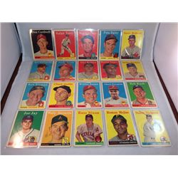 1958 Topps Lot of 20 - Writing on a lot of them
