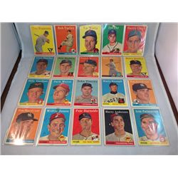 1958 Topps Lot of 20 - Writing on a lot of them