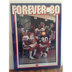 Forever 80 Buffalo Bills Autographed Poster - James Lofton
