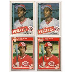 Lot of 4 Eric Davis Rookie Cards
