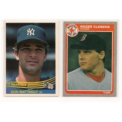 1984 Donruss Don Mattingly & 1985 Fleer Roger Clemens Rookie Cards