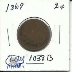1869 Two Cent Piece