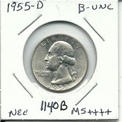1955-D Silver Washington Quarter BU