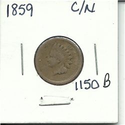 1859 Copper Nickel Indian Head Cent
