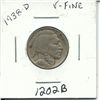 Image 1 : 1938-D Buffalo Nickel V-Fine