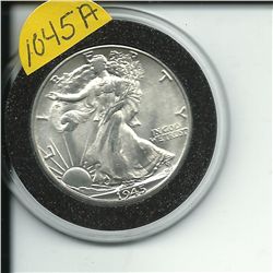 1945 - D Walking Liberty Half Dollar - MS 65/65 Graded by USGCS #1055