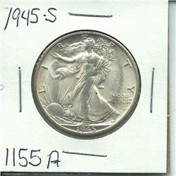 1945-S Walking Liberty Half Dollar