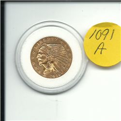 1929 Indian Head 2 1/2 dollar Gold Piece  MS 65