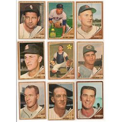 1962 Topps Lot of 9 - Early Wynn