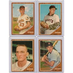 1962 Topps Lot of 4 High Numbers - Chuck Estrada