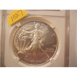 2010 American Silver Eagle Graded by NGC - MS 69