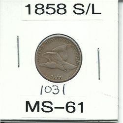 1858 Flying Eagle Cent - Small Letters MS-61