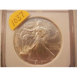 2007 American Silver Eagle Graded by NGC - GEM Uncirculated Early Releases