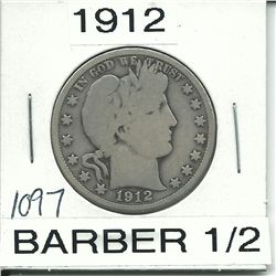 1912 Barber Half Dollar