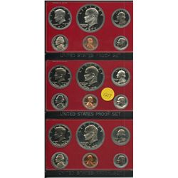 Three United States Proof Sets 1975, 1976, & 1977