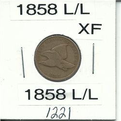 1858 Flying Eagle Cent Large Letters XF