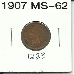 1907 Indian Head Cent MS-62