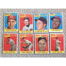 (8) 1958 Topps All Star Cards