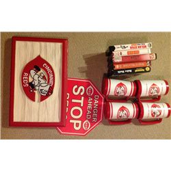 Reds Beer Mugs and Wall Décor.