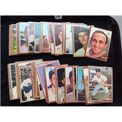 1962 Topps Baseball Lot of 80 Cards - Writing on most