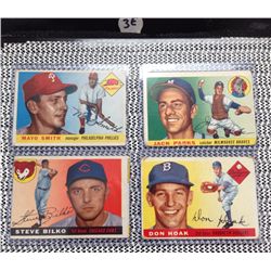 1955 Topps Baseball Lot of 4 Cards - Mayo Smith