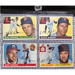 1955 Topps Baseball Lot of 4 Cards - Hal Brown