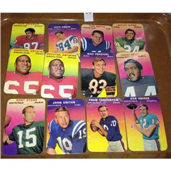 1970 Topps Glossy Football Lot of 12 - Unitas, Starr, Tarkenton, Griese