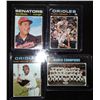 Image 1 : 1971 Topps Baseball Lot of 4 - Ted Williams, Frank Robinson, Brooks Robinson, Card #1