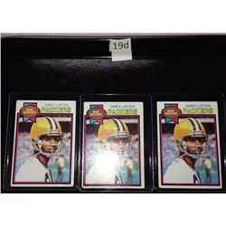 1979 Topps James Lofton Lot of 3 Rookie Cards