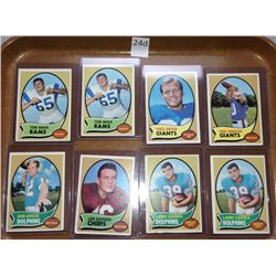 1970 Topps Football Lot of 8 Stars - Csonka x2, Griese, Dawson, Tarkenton, Dryer RC