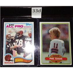 1980 Topps Phil Simms RC & 1982 Topps Anthony Munoz RC